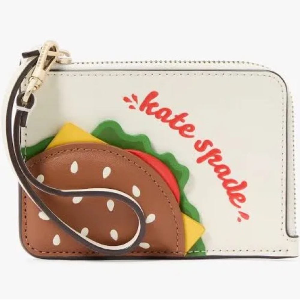 Kate Spade Limited Edition Snack Time Novelty Burger Card Holder $149 New